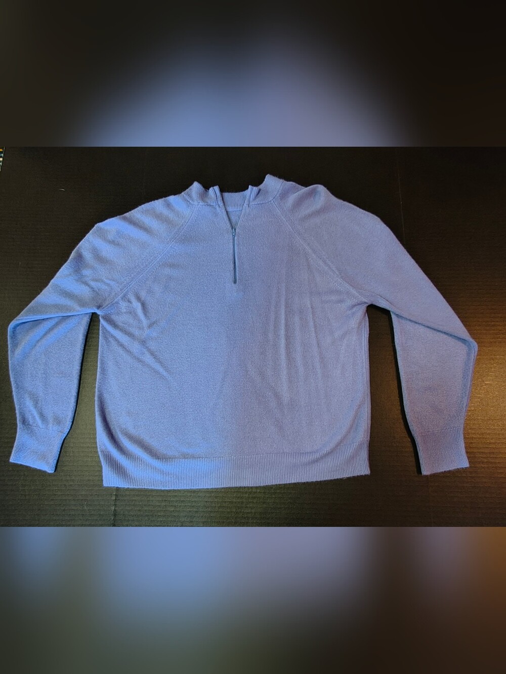 Light Blue Quarter-Zip Sweater